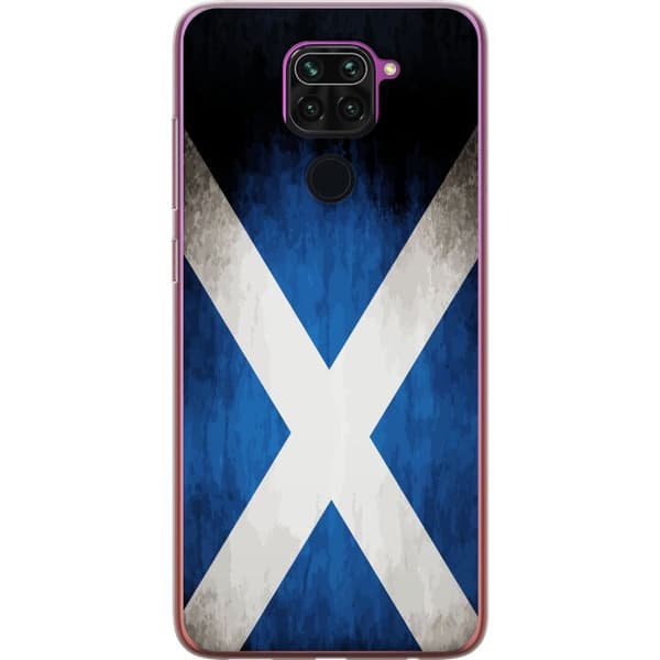 Kompatibelt Mobildeksel til Xiaomi Redmi Note 9 Skottlands flagg med grunge effekt og blå hvit design blå