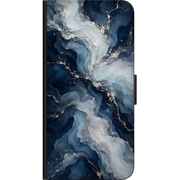 Kompatibelt Lommeboketui til OnePlus 9 Pro Blå marmor blå
