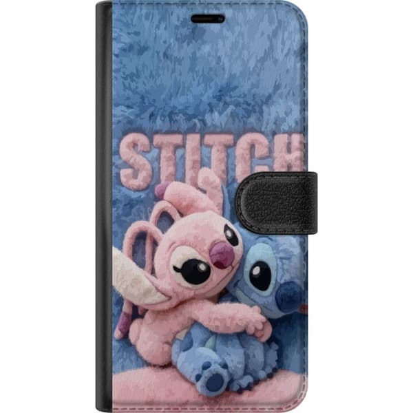 Kompatibel Tegnebogsetui til Apple iPhone 11 Pro Max Bløde lyserøde og blå Stitch-bamser med fluffy baggrund i sød kawaii-stil blå