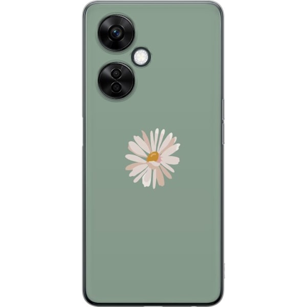 OnePlus Nord CE 3 Lite Gennemsigtig cover Grøn Minimalblomst