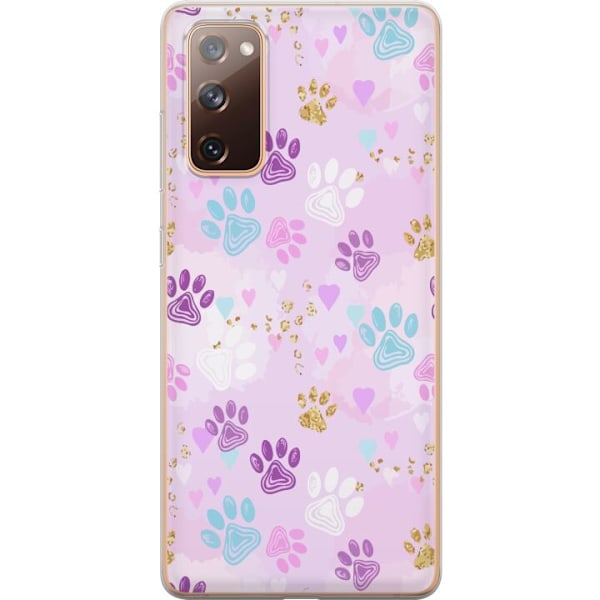 Samsung Galaxy S20 FE Läpinäkyvä kuori Värikkäät tassut