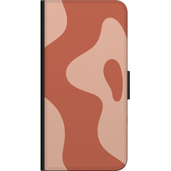 Kompatibelt Plånboksfodral till Xiaomi Redmi Note 9 Pro Orange terrakottavågor orange