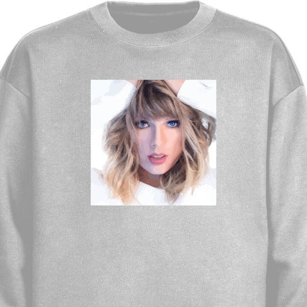 Sweatshirt for Voksen | Klassisk Collegegenser Taylor Swift grå S