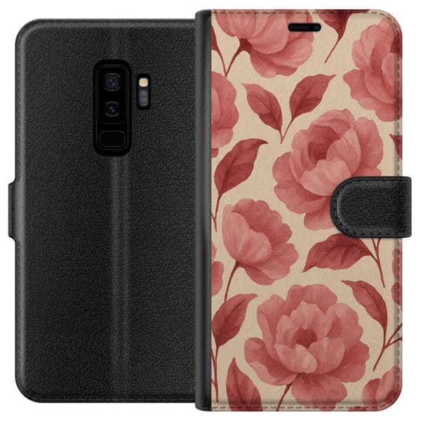 Kompatibelt Plånboksfodral till Samsung Galaxy S9+ Rose Bloom