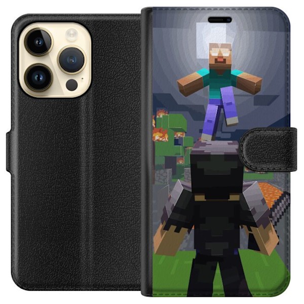 Apple iPhone 14 Pro Tegnebogsetui Minecraft