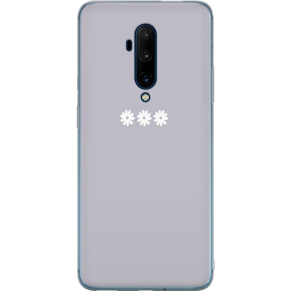 OnePlus 7T Pro Läpinäkyvä kuori Lila Blomminimalismi - tyyl