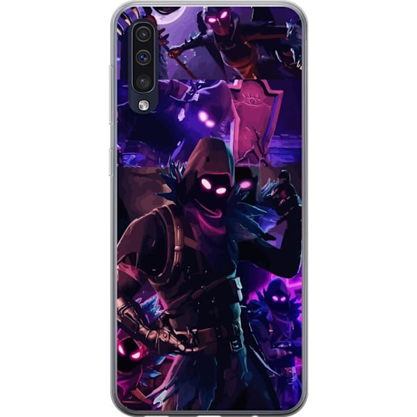 Samsung Galaxy A50 Läpinäkyvä kuori Fortnite Raven