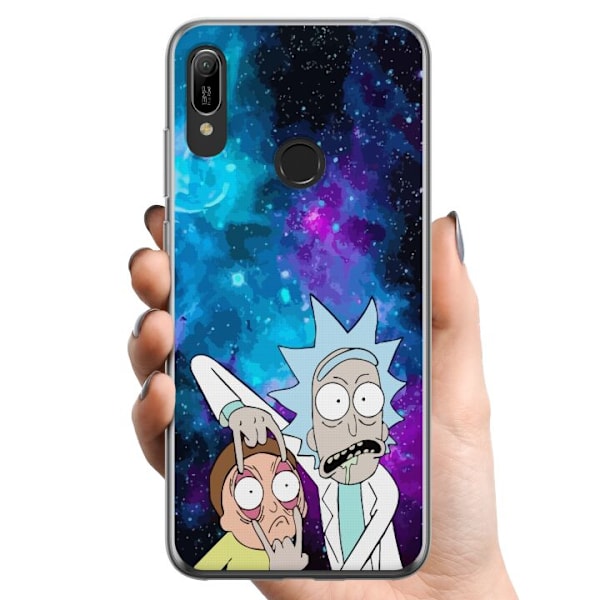 Huawei Y6 (2019) TPU Matkapuhelimen kuori Rick ja Morty