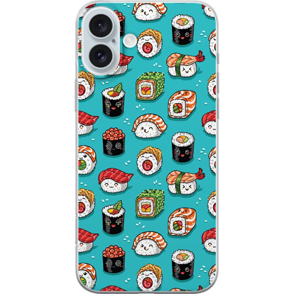 Apple iPhone 16 Plus Läpinäkyvä kuori Sushi