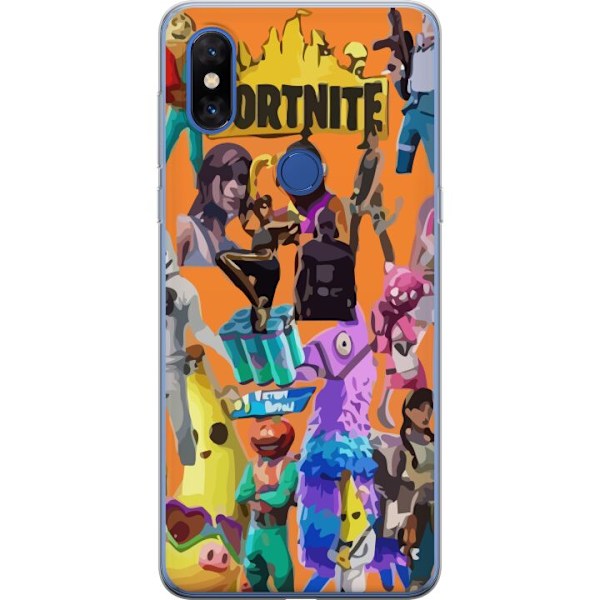 Xiaomi Mi Mix 3 Läpinäkyvä kuori Fortnite