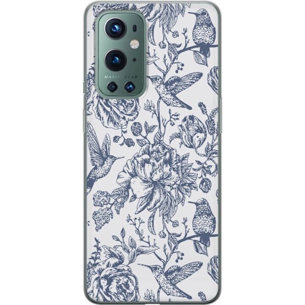 OnePlus 9 Pro Läpinäkyvä kuori Kukat & Linnut - Romanttinen