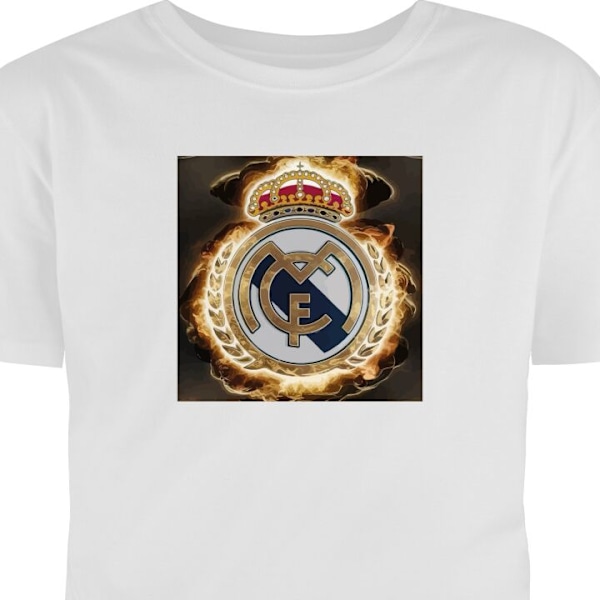 Barn-T-shirt | Bekväm T-shirt för Barn Real Madrid vit 2-3 År