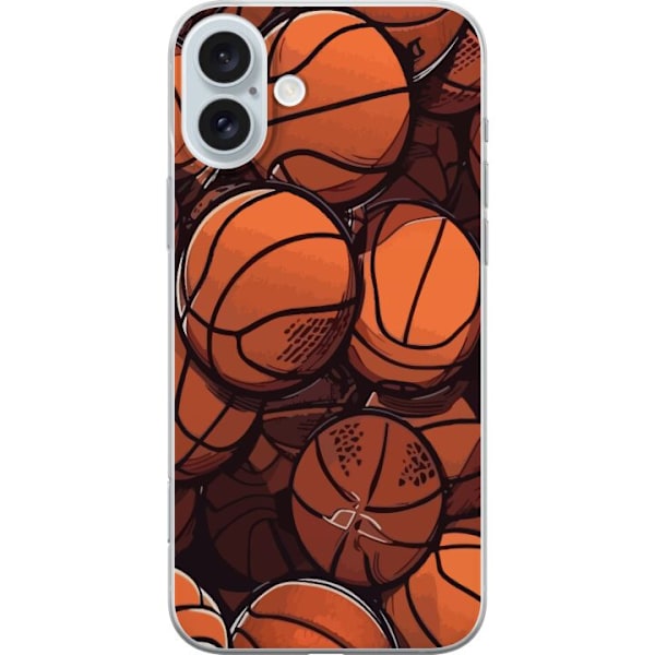 Apple iPhone 16 Plus Gjennomsiktig deksel Basketboller