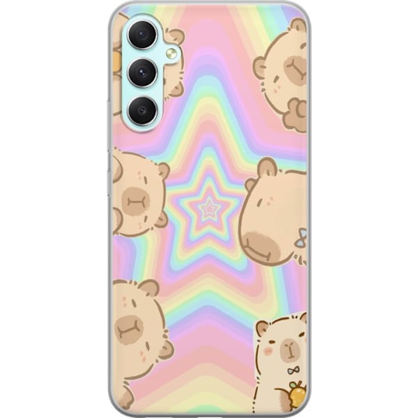 Samsung Galaxy A34 Läpinäkyvä kuori Kawaii Capybara Galaxy