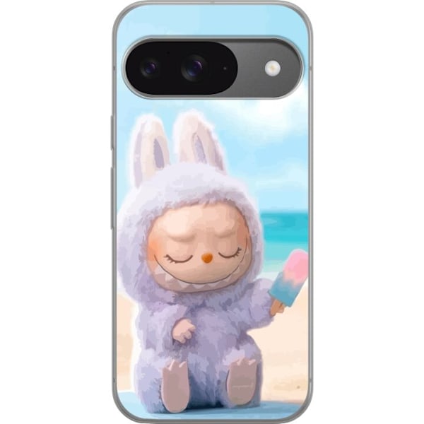 Google Pixel 9 Läpinäkyvä kuori Labubu Vaaleanpunainen Tunn