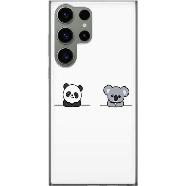 Samsung Galaxy S23 Ultra Gjennomsiktig deksel Panda Koala