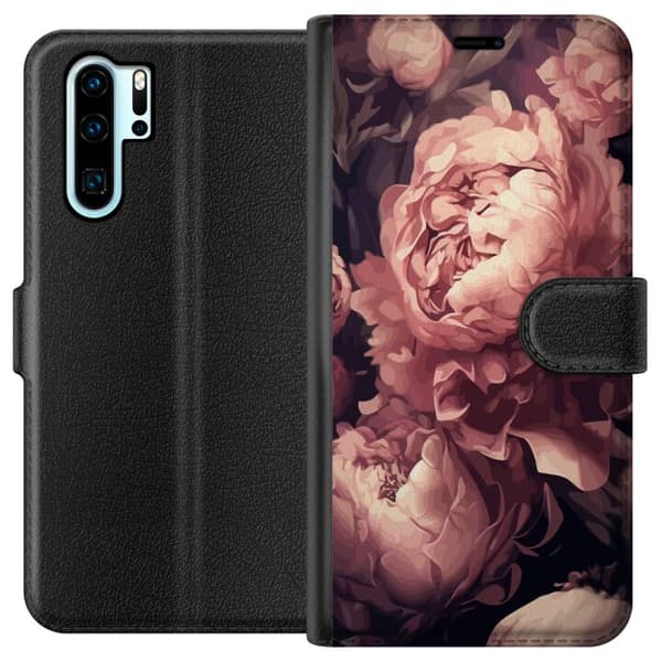 Kompatibelt Lommeboketui til Huawei P30 Pro Blomster