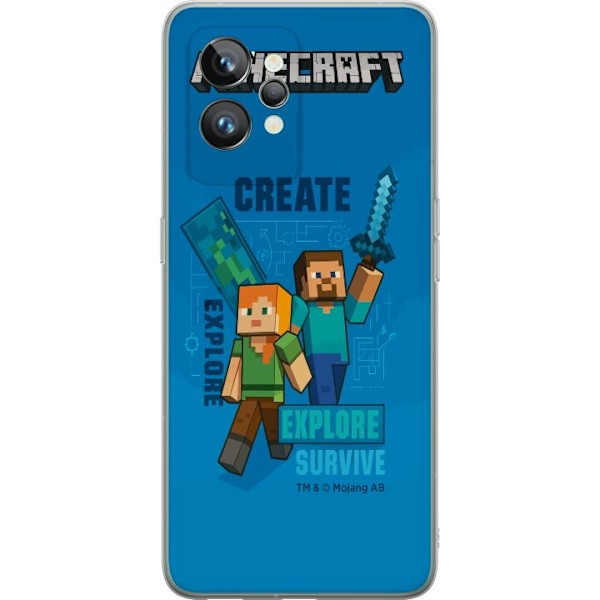 Realme GT2 Pro Läpinäkyvä kuori Minecraft Luolastot