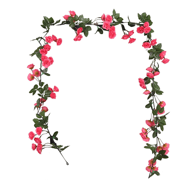 69 Huvuden Konstgjord Rosranka Hängande sidenrulle Blommor för Väggdekor Rotting