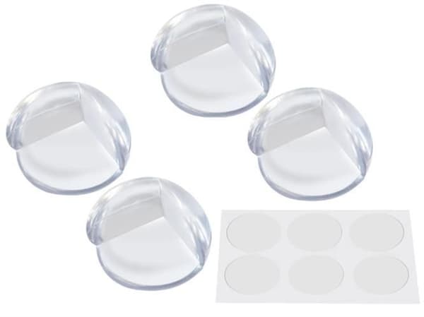 Hörnskydd i silikon - 4-pack transparent