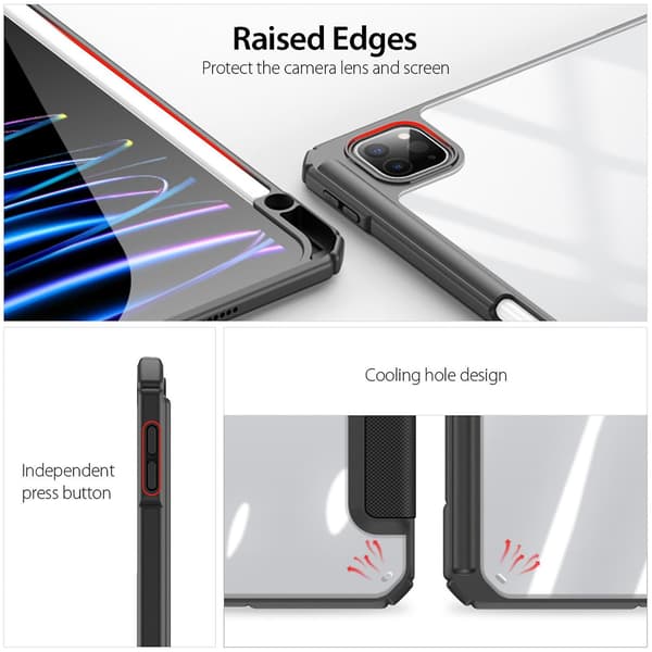 PU Tablet Case Kompatibel med iPad Pro 11 2024 Black