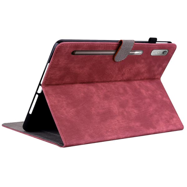 Læder Tablet Case Kompatibel med Lenovo Tab P12 Red