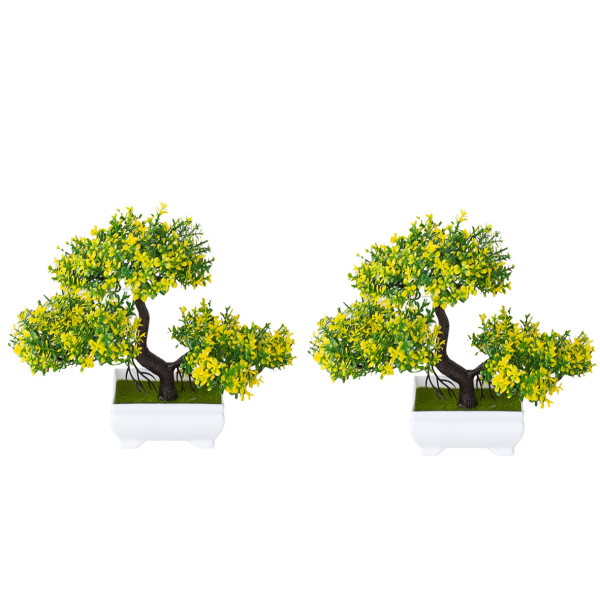 Bonsai konstgjord växt konstgjord träd - naturtrogen - plast 2 st