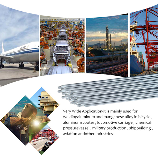 Sæsonbestemt kampagne! Høj kvalitet 20 stk. aluminium flux-kerne svejsestang let fusionssvejsestang til 33CM*2.0mm