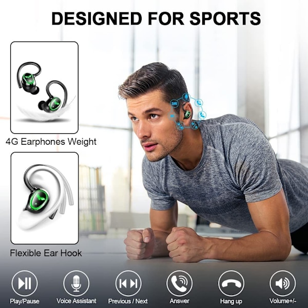 In-Ear Hörlurar, Bluetooth Hörlurar med Mikrofon, Sport Hörlurar, 48H, IPX5