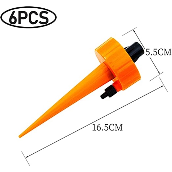 Justerbart droppbevattningskit 6 st automatisk bevattning för växter DIY bevattningssystem för trädgårdsväxter växtsprinkler för inomhus