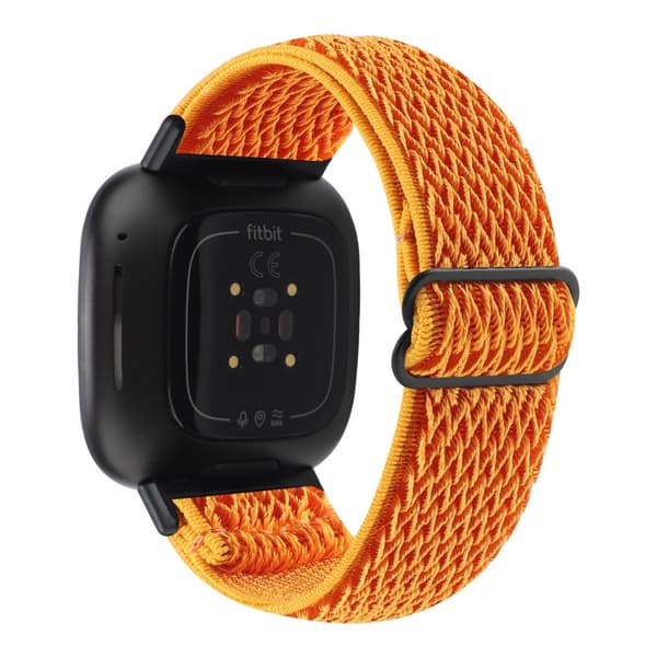 Ny Vævet Nylonrem Fitbit Versa 4/Sense 2 Orange