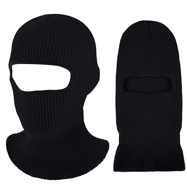 Vindtät varm balaclava stickad mössa enkelhåls full ansiktsmask skidmask mössa