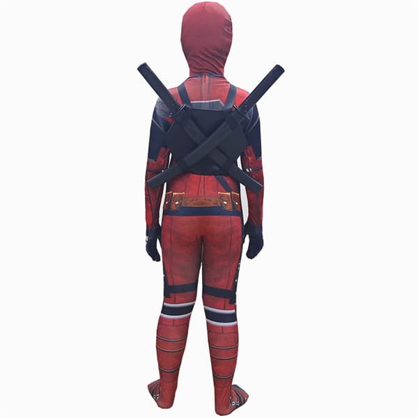 Deadpool kostume til børn, Deadpool kostume til Halloween rollespilsfester, Deadpool bodysuit rollespilssæt til børn i alderen 5-13 år 150cm
