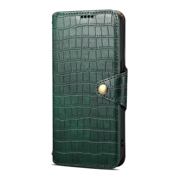 Kompatibel med iPhone 16 Plånboksfodral Krokodiltextur Läder Telefonskal --lingling} Multicolor Green
