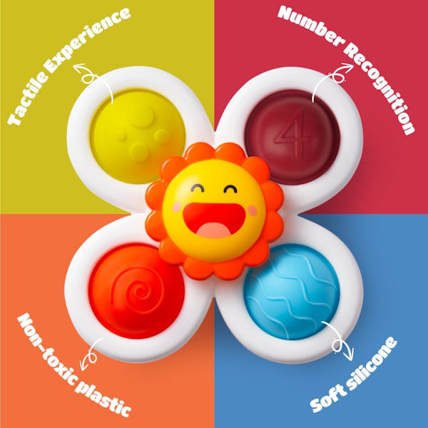 Sensorisk Fidget Spinner – Gulerod/Bi/Sol Design | Børnelegetøj til Afslapning & Sensorisk Stimulering