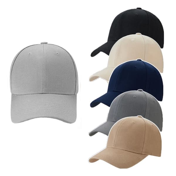 Stylish Solid Color Baseball Cap - in Many Colors! Grey Grå 80