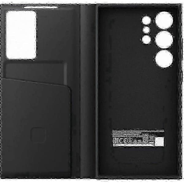 Kompatibel med Galaxy S24 Ultra Smart View Wallet Case i sort