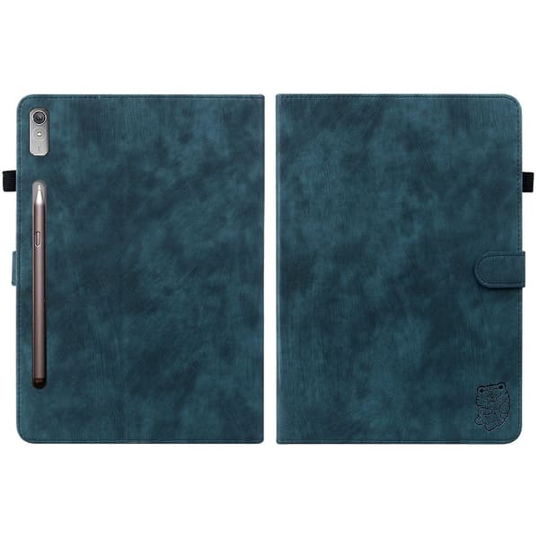 Læder Tablet Case Kompatibel med Lenovo Tab P12 Dark blue