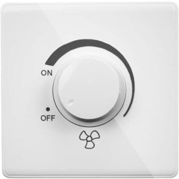 Højkvalitets ny 86 Type Loftventilator Indstilling Trinløs Hastighedsregulator Vægafbryder 220V 10A Loftventilator Hastighedskontrol Afbryder Hvid