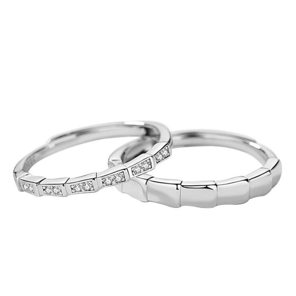 Partnerring förlovningsringar parringar set (1 stycke, par ringar rostfritt stål 3-4MM högpolerat), med zirkonium partnerringar