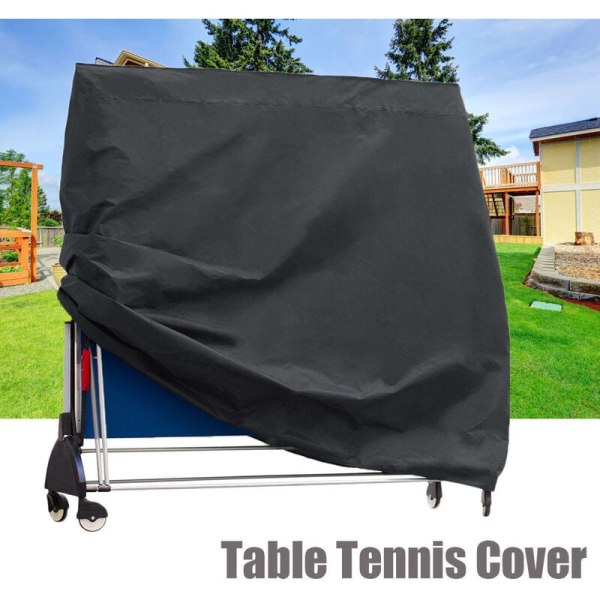 Ping Pong Cover 16090145cm, Vattentät Vindbeständig Anti-UV Robust Oxford Tyg Bordtennis Bordsskydd Presenning med justerbar sladd