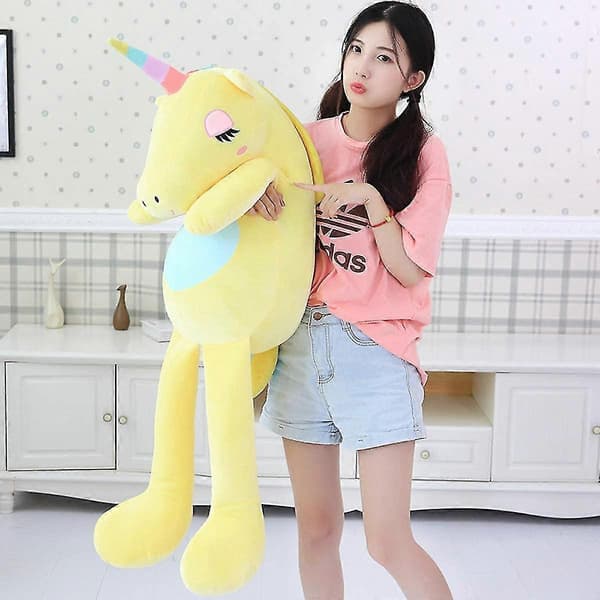 Yksisarvinen pehmolelu -lingling} yellow 85cm