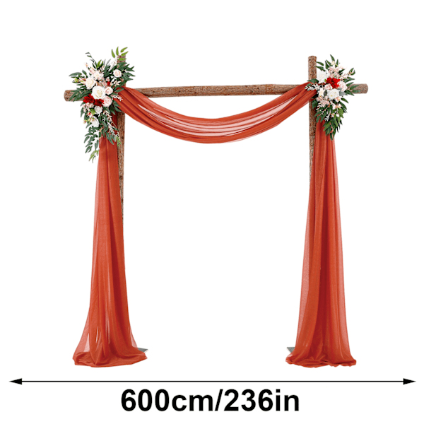 Højkvalitets ny stil Bryllupsbue Chiffon Stof Drapering Bryllupsdrapering Bue Dekoration Bryllupsdekoration 0.8