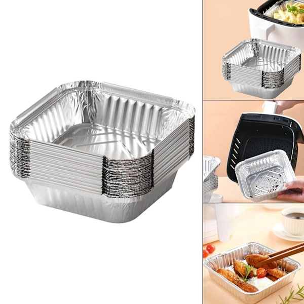 Bakplåtsform i aluminiumfolie, tillbehör till Airfryer och grillbrickor