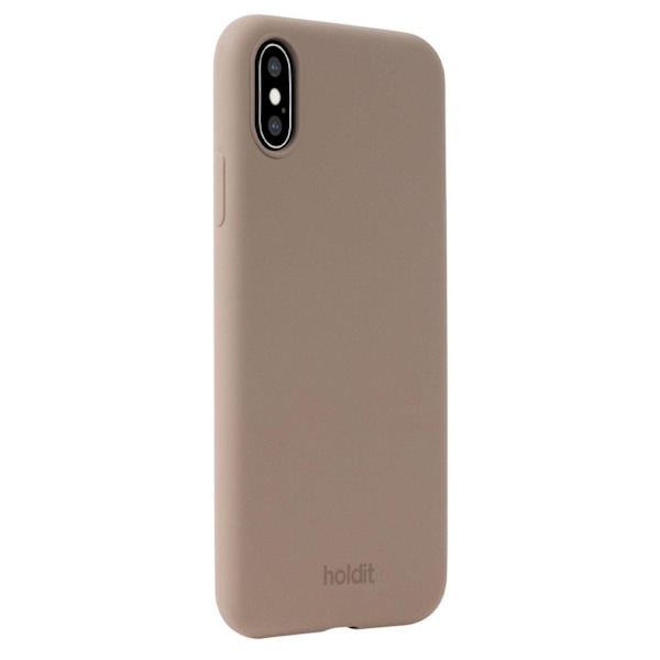 Högkvalitativt nytt grepp iPhone X/Xs Mobilskal Silikon Mockabrun