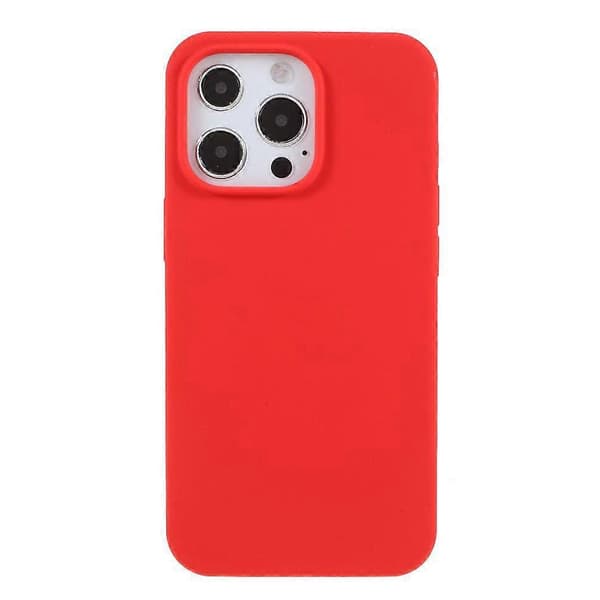 Kompatibel med iPhone 14 Pro Skal Solid Silikon Stötsäkert Telefon Baksida -lingling} Red