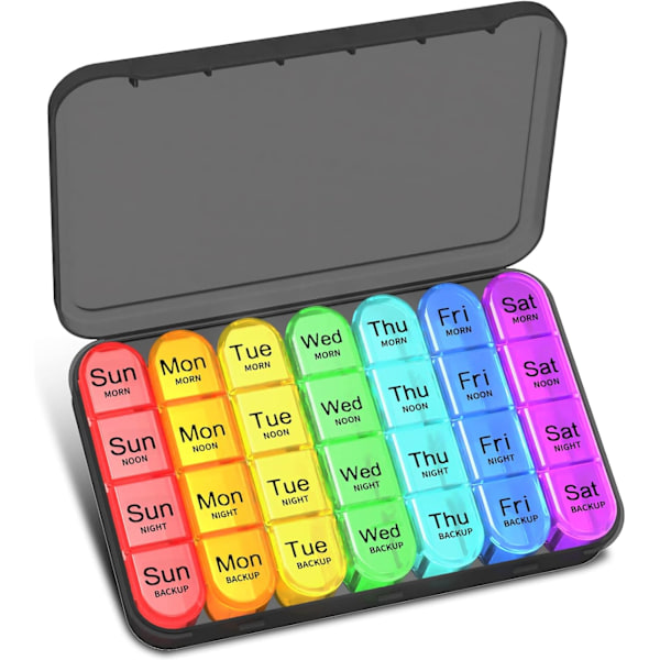 Special kampagne! Høj kvalitet ny Pilleæske 4 Gange Om Dagen, Ugentlig Pilleæske, 7 Dages Tablet Organizer, Daglig Pilledispenser 7 Dage 4 Rum