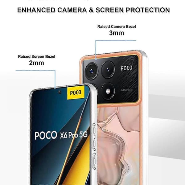 Telefondeksel Kompatibelt med Xiaomi Poco X6 Pro 5G-lingling} Multicolor Style E