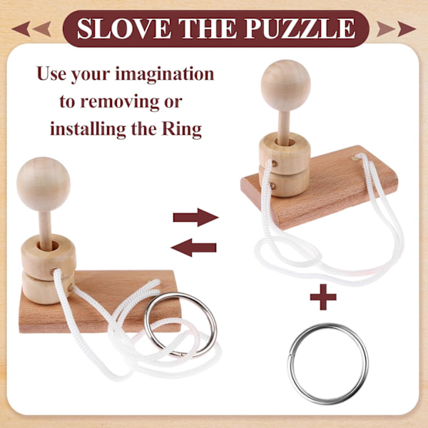 Wooden Puzzle for Adults & Teens – Problem-Solving Brain Teaser Puzzle B