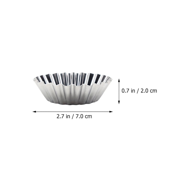 12 st Praktiska Bakformar Mini Äggtartformar Puddingformar (2 Stilar)